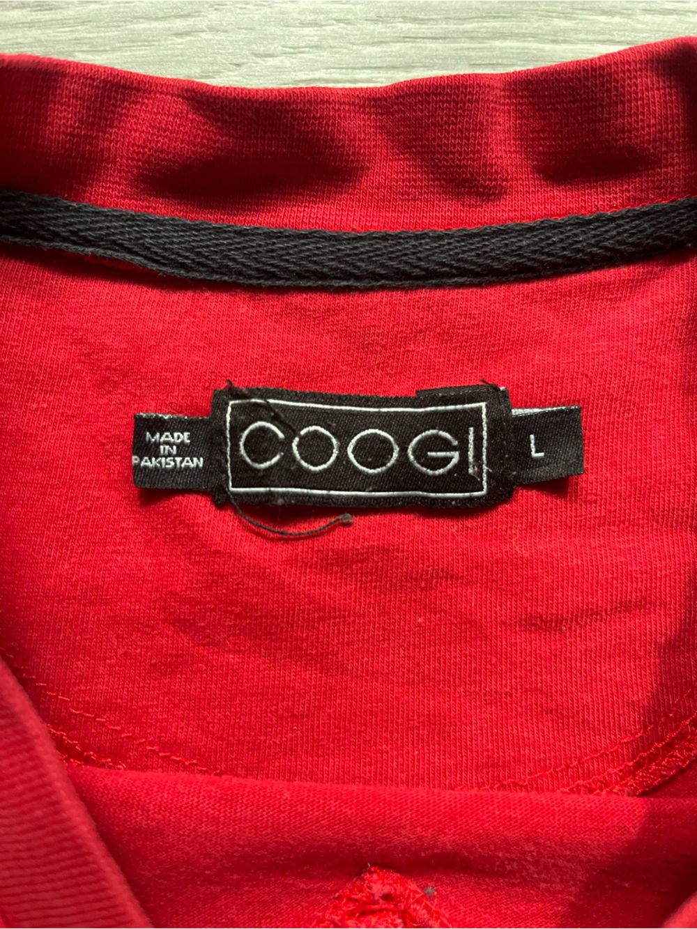 COOGI Red Logo Cargo Pocket Crew Neck Tee Shirt Men’s Size L Streetwear 90s Y2K - Picture 5 of 9
